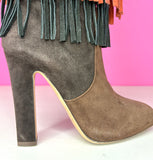 DALIA JIMMY CHOO FRINGE FOX BOOTS - 39/9