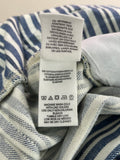 NEW FREE PEOPLE INDIGO STRIPE SHORTS - 0