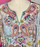 NEW SOFT SURROUNDING BLUE FLORENT TUNIC - S