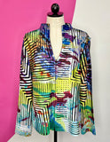 WEAVZ WATERCOLOR MESH ZIP JACKET - L