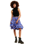 NEW ANTHRO MAEVE TIERED RUFFLE TAFFETA SKIRT - 12