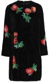 ALEXA CHUNG SEQUIN EMBELLISHED VELVET DRESS - 8