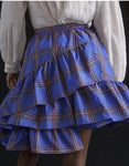 NEW ANTHRO MAEVE TIERED RUFFLE TAFFETA SKIRT - 12