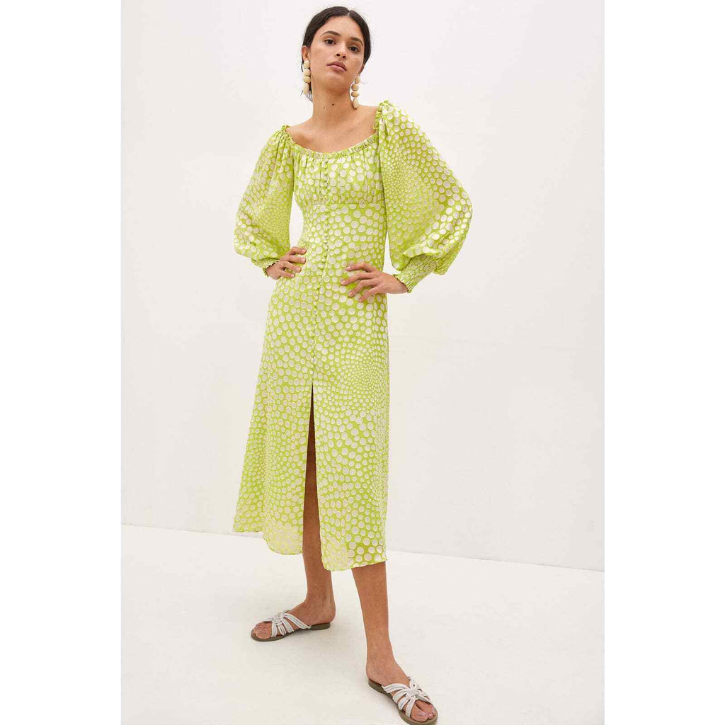 ANTHRO EXQUISE MERYL POLKA DOT MIDI DRESS - S UpScaleIT ANTHRO EXQUISE MERYL POLKA DOT MIDI DRESS - S UpScaleIT