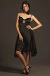 ANTHROPOLOGIE LACE & SATIN SLIP DRESS - L