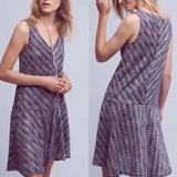 ANTHRO MAEVE WESTWATER CHEVRON DRESS- XL