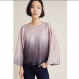 ANTHROPOLOGIE OMBRE SHIMMER TOP - M