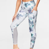ATHLETA FLORAL 7/8 MUDRA LEGGINGS - XS