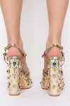 AZALEA WANG AKIRA LOLA JEWELED PLATFORM - 7.5
