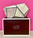 RAFE MOTHER OF PEARL GEOMETRIC CLUTCH