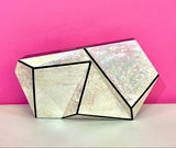 RAFE MOTHER OF PEARL GEOMETRIC CLUTCH