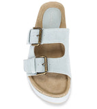 NEW INTENTIONALLY BLANK DENIM SANDALS - ALL SIZES