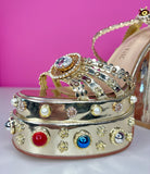 AZALEA WANG AKIRA LOLA JEWELED PLATFORM - 7.5