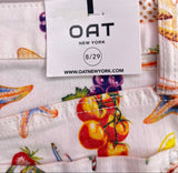 NEW OAT ITALIAN NOVELTY PRINT JEANS - 8/29