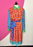 ESCADA 100% SILK DSEHRA FANTASY DRESS - DE46/XL