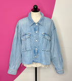 AGOLDE NYX OVERSIZED DENIM SHIRT - L
