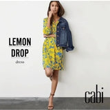 CABI LEMON DROP CHIFFON DRESS - XL