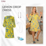 CABI LEMON DROP CHIFFON DRESS - XL