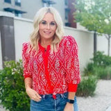 CABI LIMITED EDITION EYELET LYRIC TOP - L