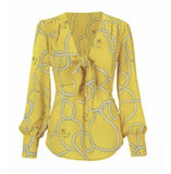 CABI REEF KNOT YELLOW ROPES BLOUSE - M