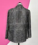 MISOOK KNIT CROCO PRINTED BLAZER - L