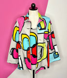 ART BY DOLCEZZA ABSTRACT TOP + JACKET (2PC) - S/M