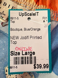 NEW JODIFL PRINTED CLEMENTINE TOP - L