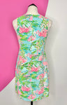 LILLY PULITZER FLAMINGO HARPER SHIFT DRESS- S