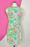 LILLY PULITZER FLAMINGO HARPER SHIFT DRESS- S