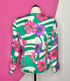 VINTAGE ANNE CRIMMINS SILK FLORAL TOP - 6