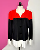 NEW MISOOK COLORBLOCK CARDIGAN- 2X
