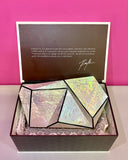 RAFE MOTHER OF PEARL GEOMETRIC CLUTCH