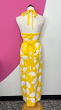 NEW DIANE VON FURSTENBERG GINKGO HALTER DRESS - XL