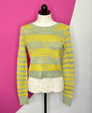 PILCRO DECONSTRUCTED TWEET SWEATER - XS