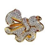 RARE VINTAGE SWAROVSKI PAVE BOW BROOCH