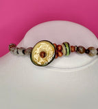 AFRICAN ZULU IMFIBINGA SEED/GLASS BEADED NECKLACE