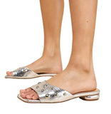 NEW INTENTIONALLY BLANK SADIE METALLIC SLIDES - ALL SIZES
