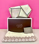 RAFE MOTHER OF PEARL GEOMETRIC CLUTCH