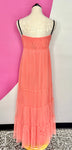 ANTHROPOLOGIE MAEVE TULLE CORAL DRESS - L