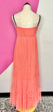 ANTHROPOLOGIE MAEVE TULLE CORAL DRESS - L