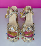 AZALEA WANG AKIRA LOLA JEWELED PLATFORM - 7.5