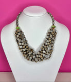 AFRICAN ZULU IMFIBINGA SEED/GLASS BEADED NECKLACE