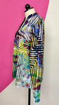 WEAVZ WATERCOLOR MESH ZIP JACKET - L