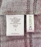 NY&CO HERRINGBONE PLAID PUFF SLEEVE DRESS - L