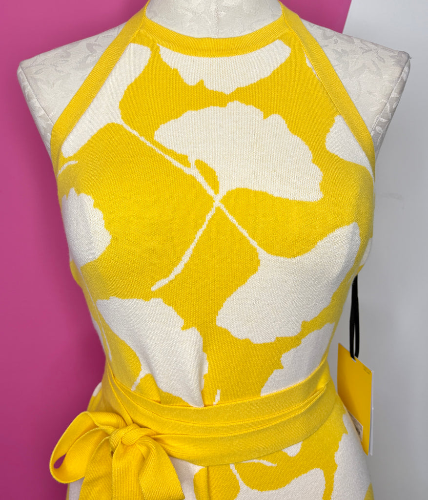 NEW DIANE VON FURSTENBERG GINKGO HALTER DRESS - XL NEW DIANE VON FURSTENBERG GINKGO HALTER DRESS - XL