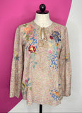 JOHNNY WAS INDALO EMBROIDERED TOP - XS