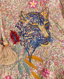 JOHNNY WAS INDALO EMBROIDERED TOP - XS
