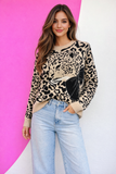 LEOPARD BOW KATE SPADE CASHEW SWEATER - S/M