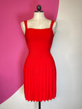 STAUD ELLISON RED ROSE MINI DRESS - S
