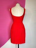 STAUD ELLISON RED ROSE MINI DRESS - S
